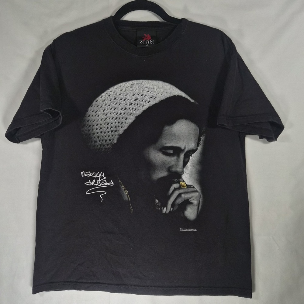 Vintage Bob Marley Natty Dread T Shirt Mens Small Black‎ Graphic Zion Rootswear